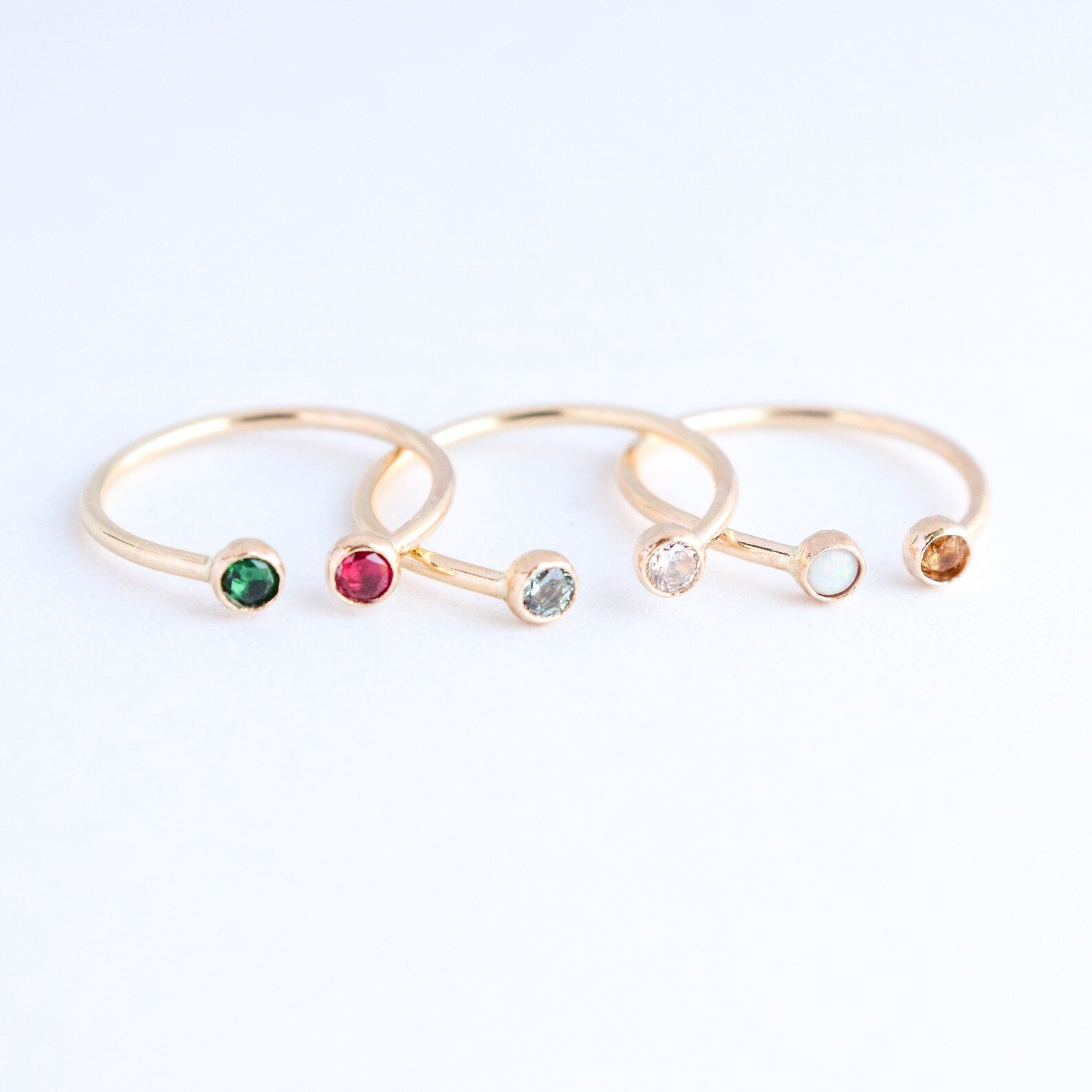 Dual birthstone couples on sale ring